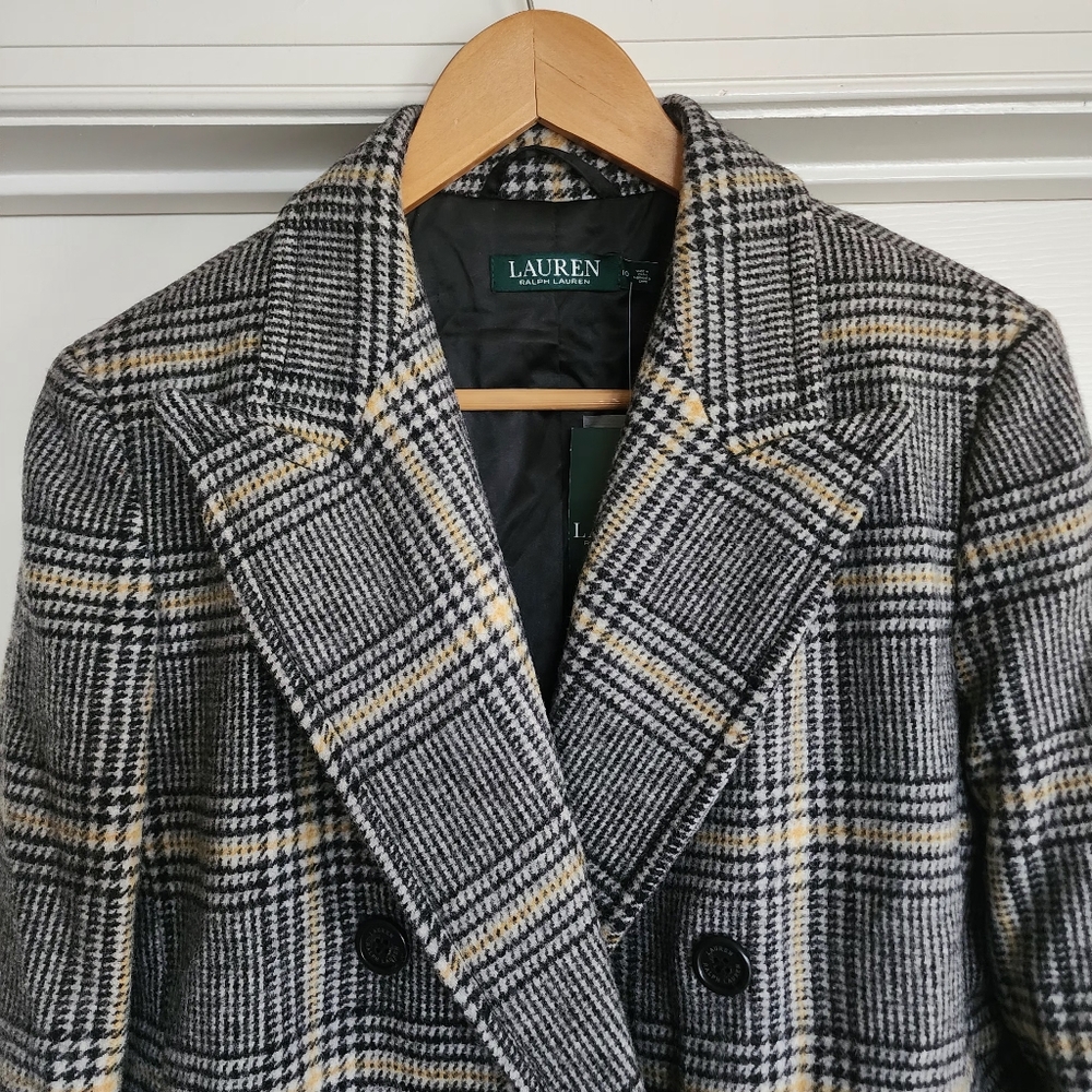 🔥Ralph Lauren | Wool-Blend Plaid Coat - Picture 5 of 15
